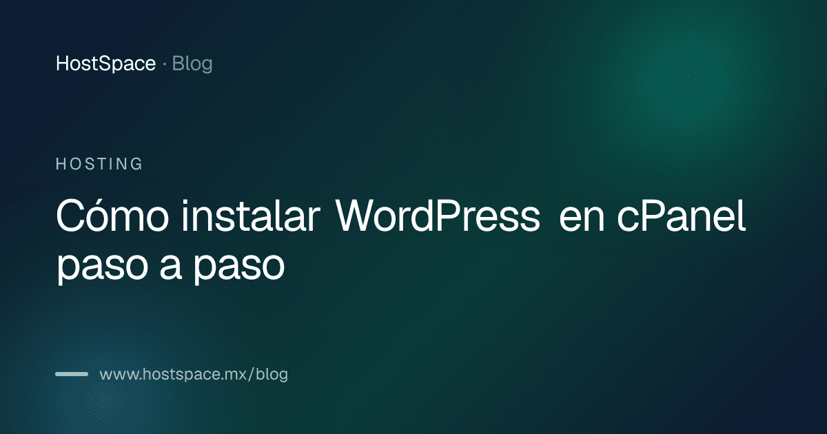 Portada del artículo: Cómo instalar WordPress en cPanel paso a paso
